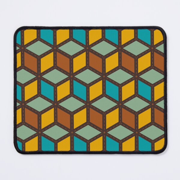 Item preview, Retro Tumbling Block Geometric pattern designed and sold by carabara.