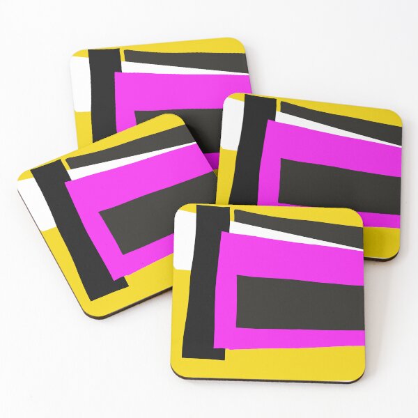 Item preview, Yellow Pink Black Geometric Shapes, Irena Orlov designed and sold by Irena Orlov.