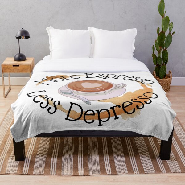 Item preview, More Espresso Less Depresso Heart in coffee and coffee stain designed and sold by Cora Gregory.