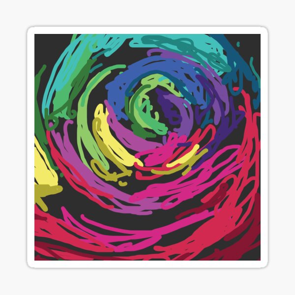 Rainbow Rose Sticker