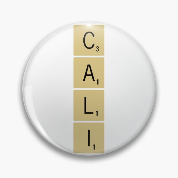 Item preview, Cali Scrabble Tiles Vertical Sticker California designed and sold by SowCow.