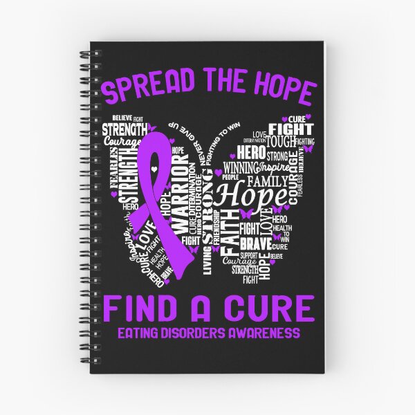 Item preview, Butterfly Ribbon Spread The Hope Find A Cure Eating disorders Awareness designed and sold by Tadmab.
