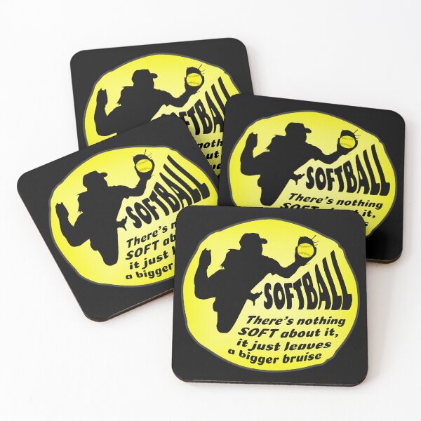 Item preview, There’s nothing soft about it, it just leaves a bigger bruise - Softball sayings, slogans, and athletics quotes designed and sold by bluehatgraphics.