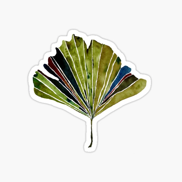 Gingko Leaf-Green Sticker
