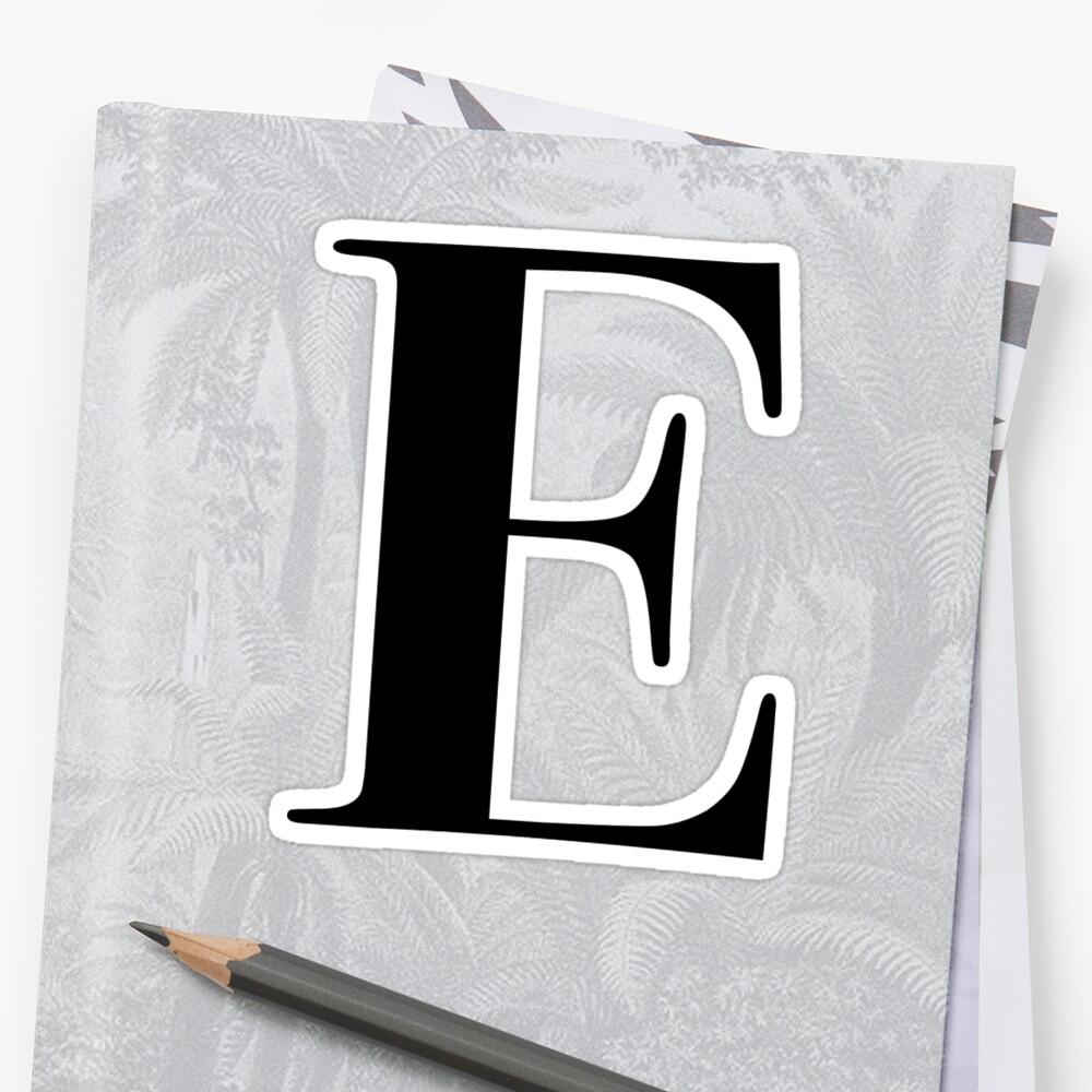  Letter E name  initial Sticker by kryder15 Redbubble