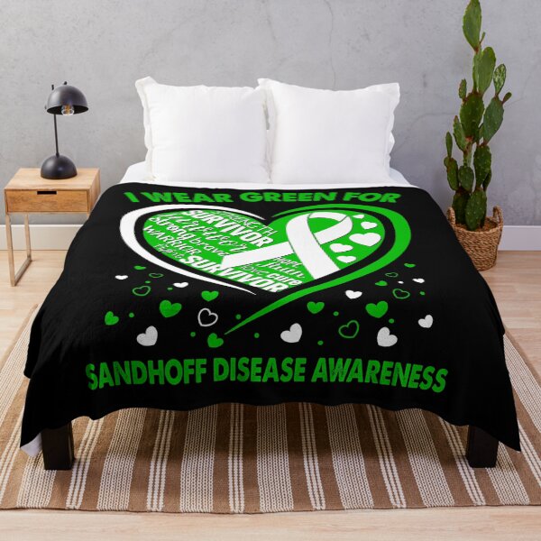 Item preview, I Wear Green For Sandhoff Disease Survivor Heart Ribbon designed and sold by heppenp.