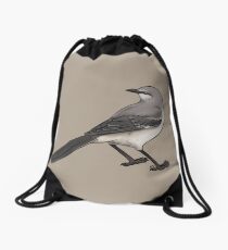 Northern Mockingbird Drawstring Bag