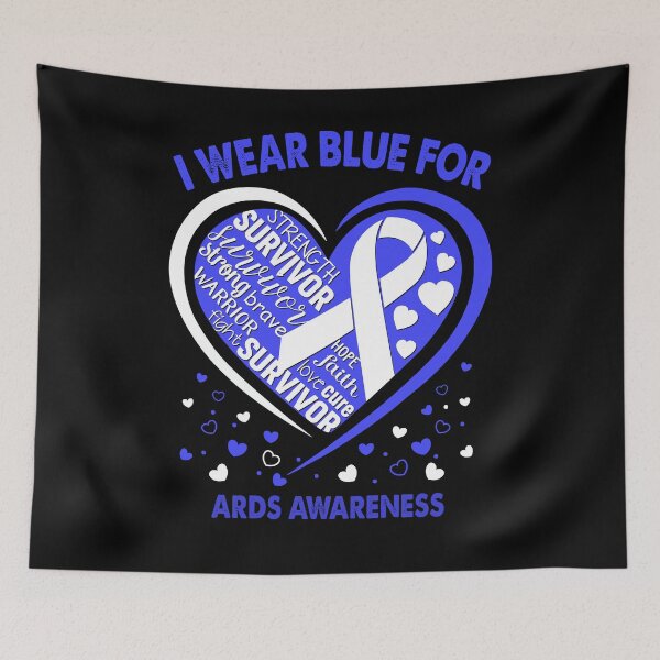 Item preview, I Wear Blue For ARDS Survivor Heart Ribbon designed and sold by heppenp.