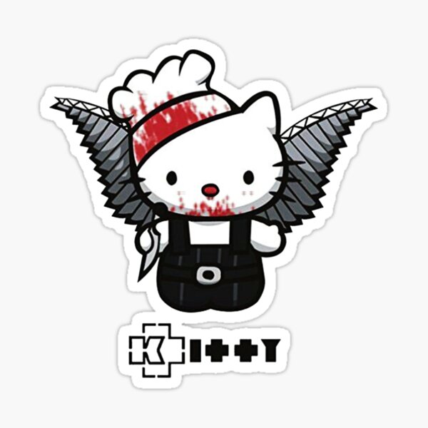 Kitty music rock Sticker