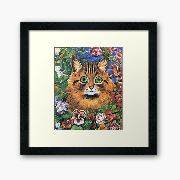 Louis Wain Early 1900 Victorian Cat Art Long Hair Orange 