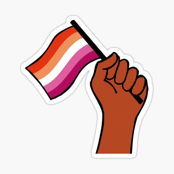 Lesbian Hand Flag Sticker By Bthingies Redbubble
