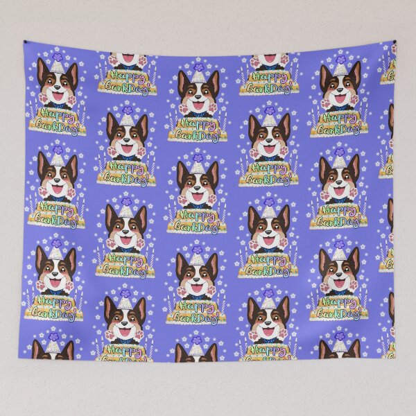 Item preview, Happy Barkday - Tri Color Corgi designed and sold by SPufferART.