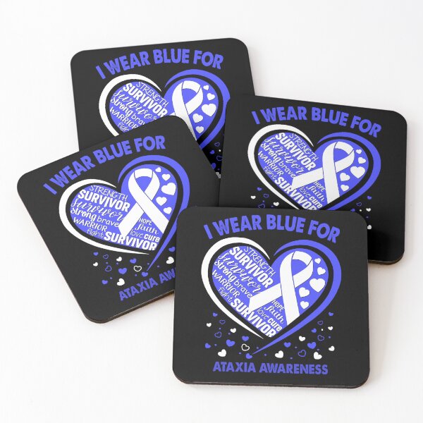 Item preview, I Wear Blue For Ataxia Survivor Heart Ribbon designed and sold by heppenp.