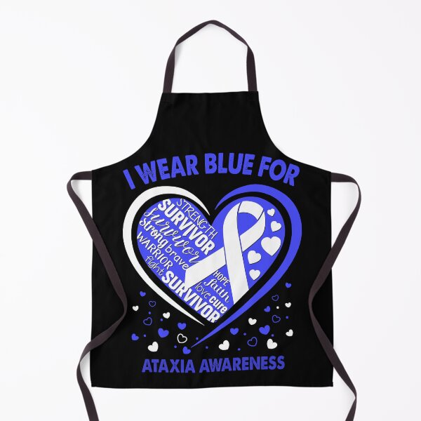 Item preview, I Wear Blue For Ataxia Survivor Heart Ribbon designed and sold by heppenp.