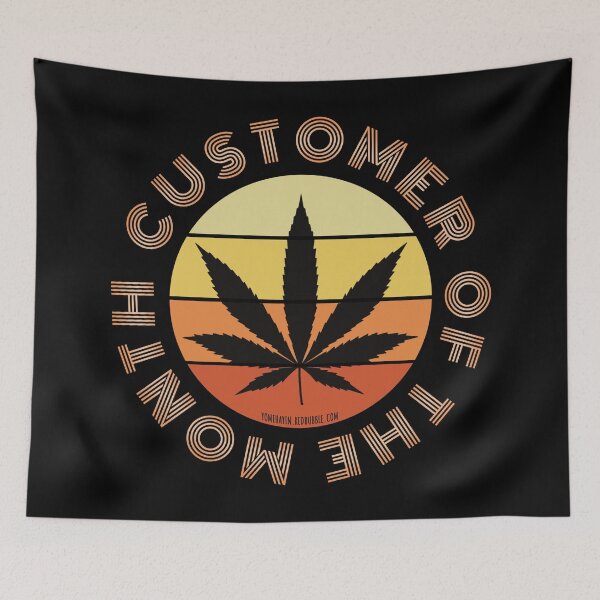 Item preview, Retro Vintage Sunset Orange Pot leaf-customer of the month designed and sold by YomeHayin.