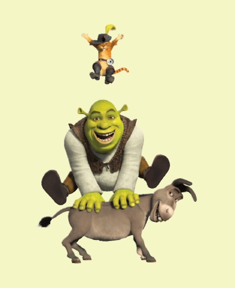 Shrek, Donkey and Puss in Boots from Shrek Movie | iPad Case & Skin