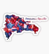 Water Color Countries - Dominican Republic Sticker