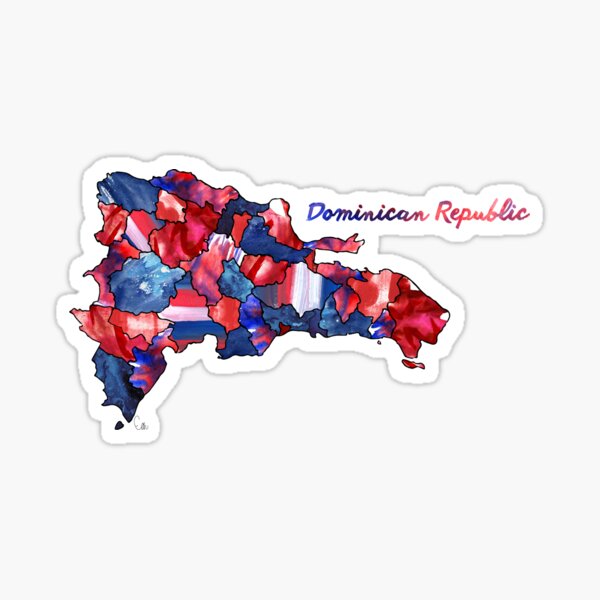 Water Color Countries - Dominican Republic Sticker