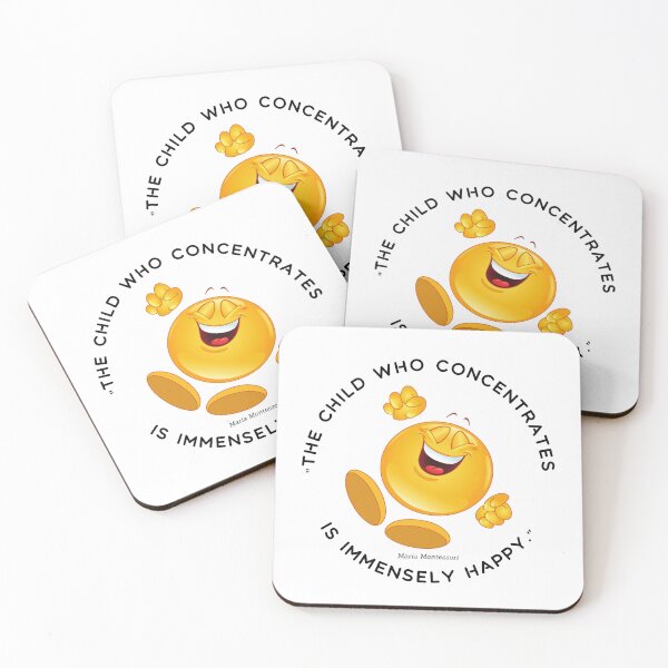 Item preview, Montessori quote The child who concentrates is immensely happy designed and sold by TeyMank.