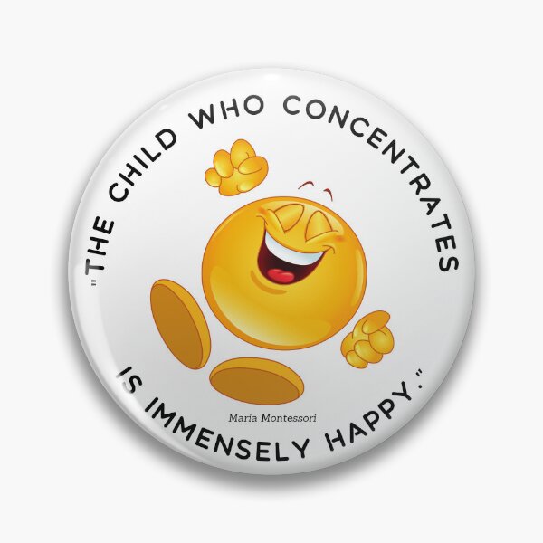 Item preview, Montessori quote The child who concentrates is immensely happy designed and sold by TeyMank.