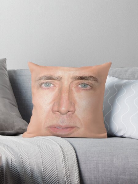 Vista previa del artículo con la obra «Nicholas Cage Face Pattern», diseñado y vendido por MaximumLobsters.