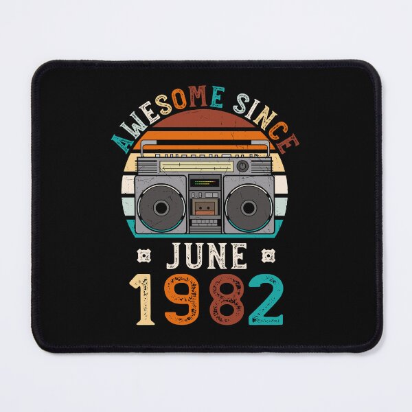 Item preview, Funny Birthday Quote, Awesome Since June 1982, Retro Birthday designed and sold by Estrytee.