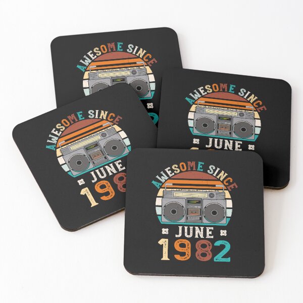 Item preview, Funny Birthday Quote, Awesome Since June 1982, Retro Birthday designed and sold by Estrytee.