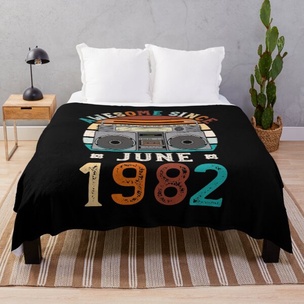Item preview, Funny Birthday Quote, Awesome Since June 1982, Retro Birthday designed and sold by Estrytee.