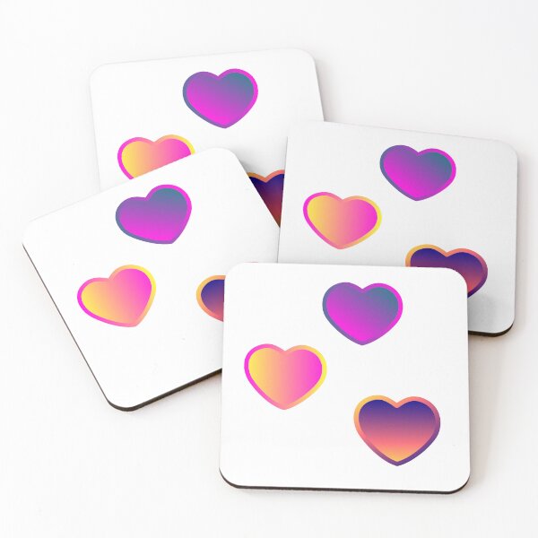 Item preview, hearts heart pink purple neon sunset designed and sold by MiraNomegusta.