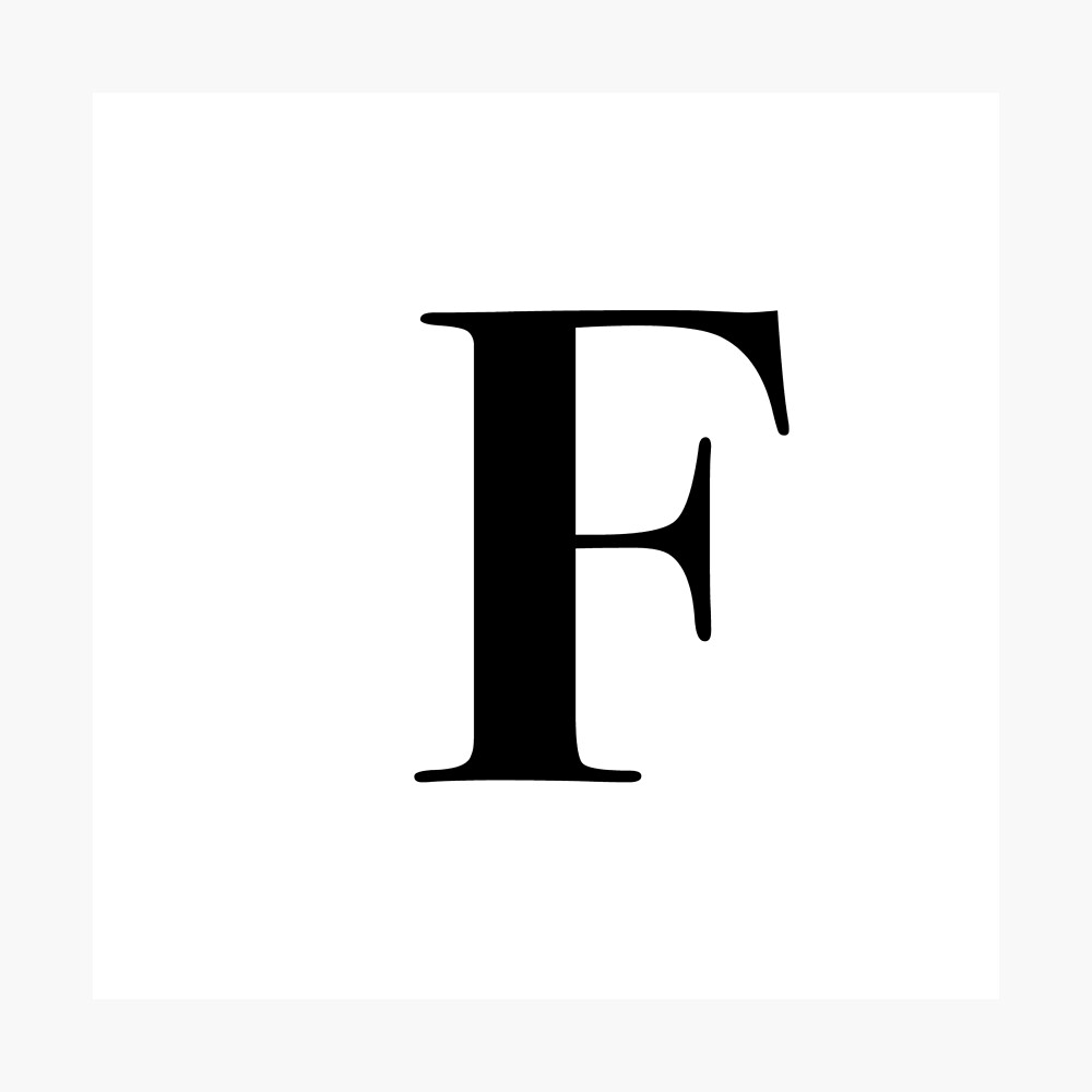 Letter F: initial | Art Board Print