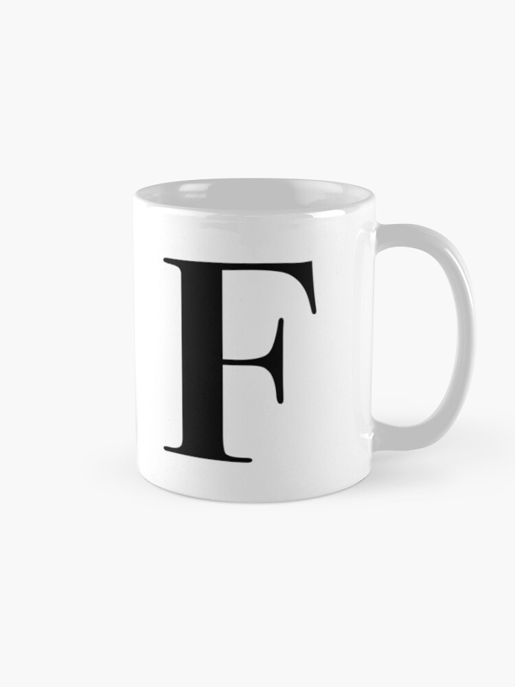 Initial Mug - Letter F - 15oz Ceramic Cup - Cousin Gift Mug - Right-Ha –  LetterLuxe