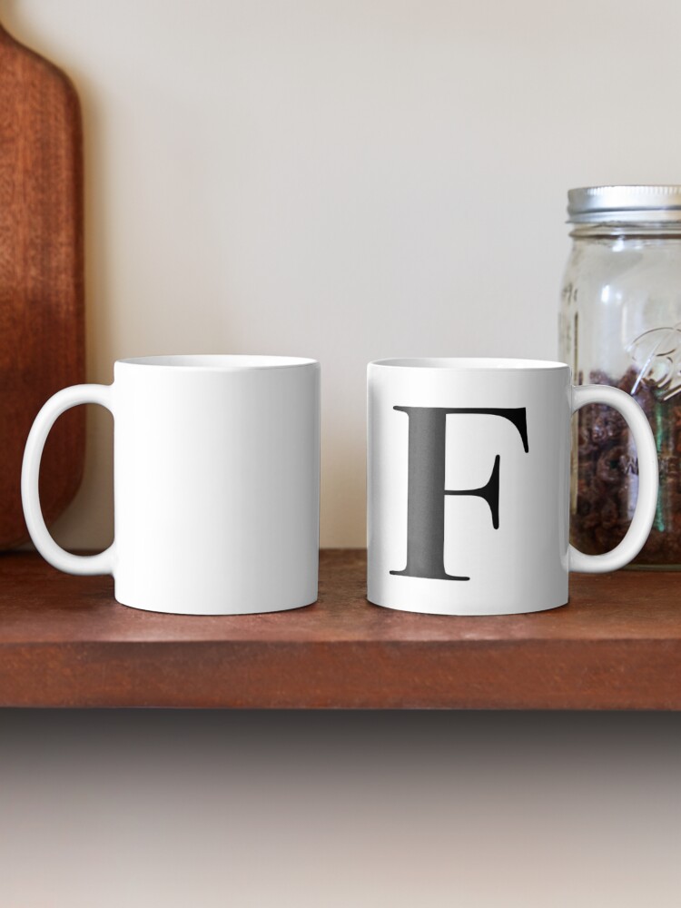 Initial Mug - Letter F - 15oz Ceramic Cup - Cousin Gift Mug - Right-Ha –  LetterLuxe