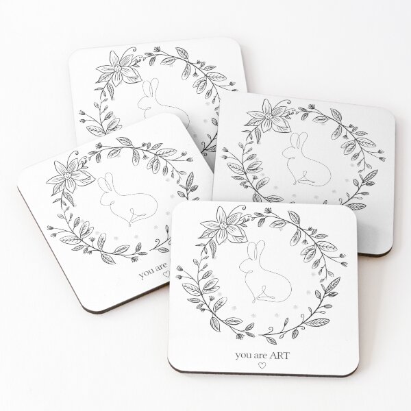Item preview, flower circle rabbit - you are art designed and sold by shadow7-.