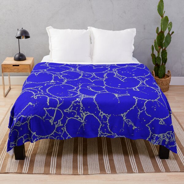 Item preview, Royal Blue & White leaves pattern by Iritof designed and sold by iritof.