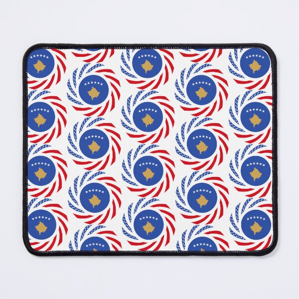 Item preview, Kosovar American Multinational Patriot Flag Series designed and sold by Carbon-Fibre Media.