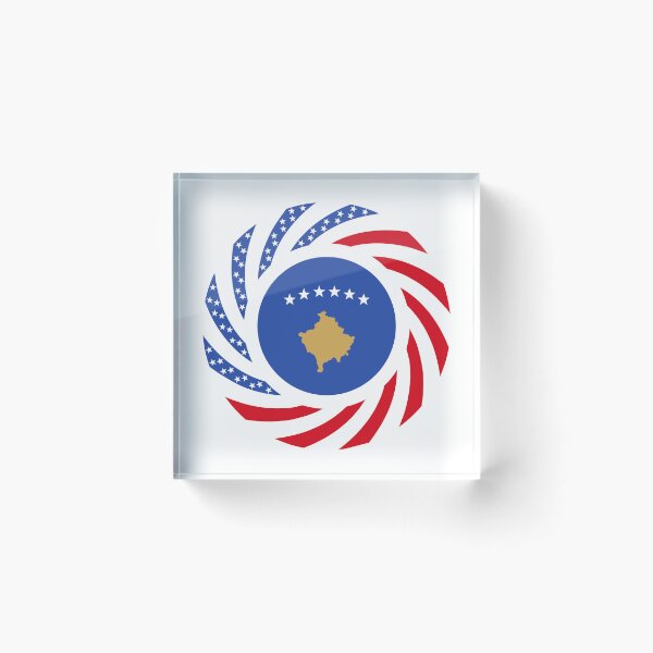 Item preview, Kosovar American Multinational Patriot Flag Series designed and sold by Carbon-Fibre Media.