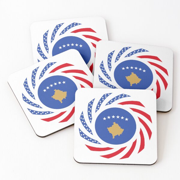 Item preview, Kosovar American Multinational Patriot Flag Series designed and sold by Carbon-Fibre Media.
