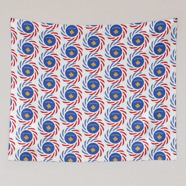 Item preview, Kosovar American Multinational Patriot Flag Series designed and sold by Carbon-Fibre Media.