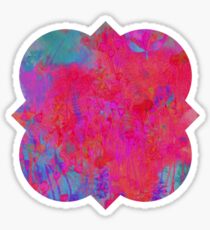 colorful quatrefoil Sticker