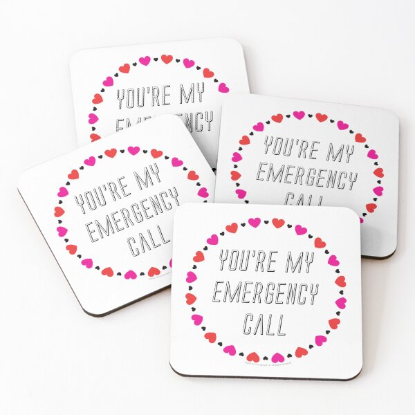 Item preview, You're My Emergency Call | Modern Relationship | BFFs Valentine's Day round design XO heart border designed and sold by Maren Frances.