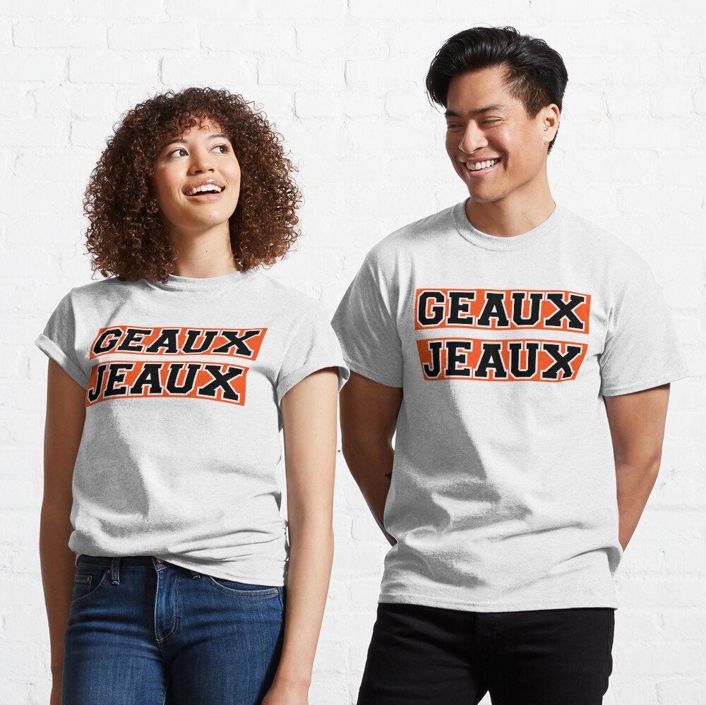 Geaux Jeaux Unisex Tshirt//Jeaux Burreaux for MVP tshirt//LA-CI Football  tshirt//Bengals shirt women//Jeaux Burreaux Classic T-Shirt for Sale by  kdtosodesigns