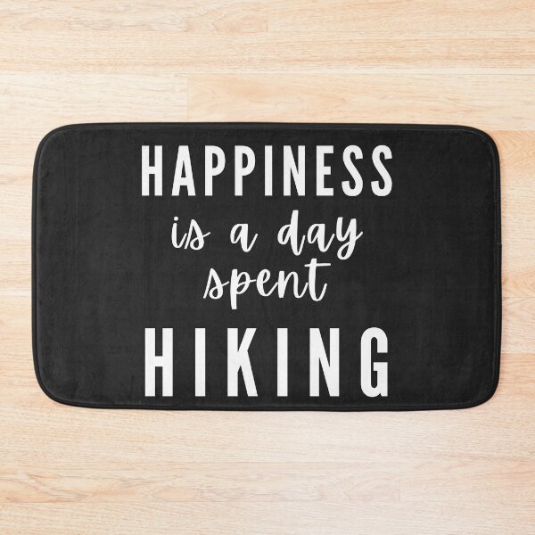 Item preview, happiness is a day spent hiking with my dog positive quote designed and sold by Coolclassy.