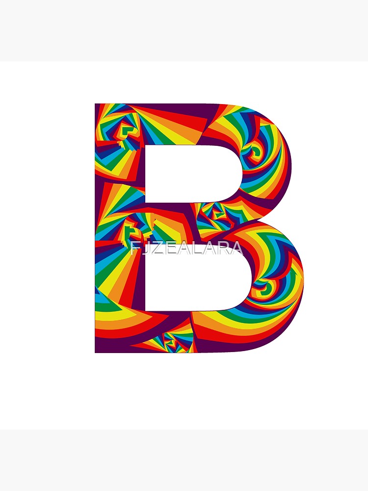 "letter B Rainbow Colors" Sticker By FJZEALARA | Redbubble