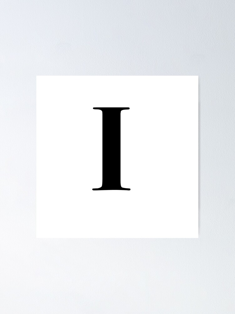 Letter I: monogram initial