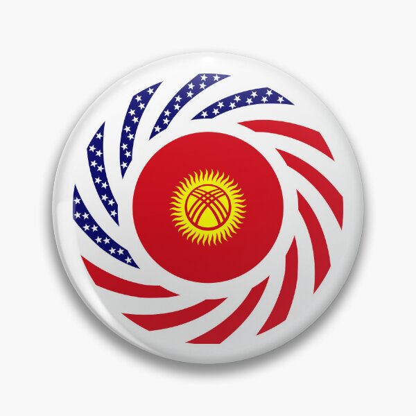 Item preview, Kyrgyzstan American Multinational Patriot Flag Series designed and sold by Carbon-Fibre Media.