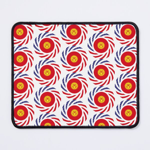 Item preview, Kyrgyzstan American Multinational Patriot Flag Series designed and sold by Carbon-Fibre Media.
