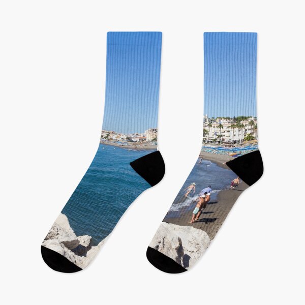 Item preview, Carihuela Beach, Torremolinos, Spain in a sunny day designed and sold by Kevin Hellon.