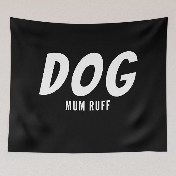 Item preview, dog mum lifre is ruff black and white illustration designed and sold by Coolclassy.