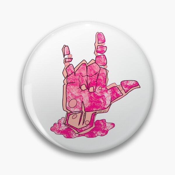 Item preview, ASL I Love You Hand Pink designed and sold by v-art9.