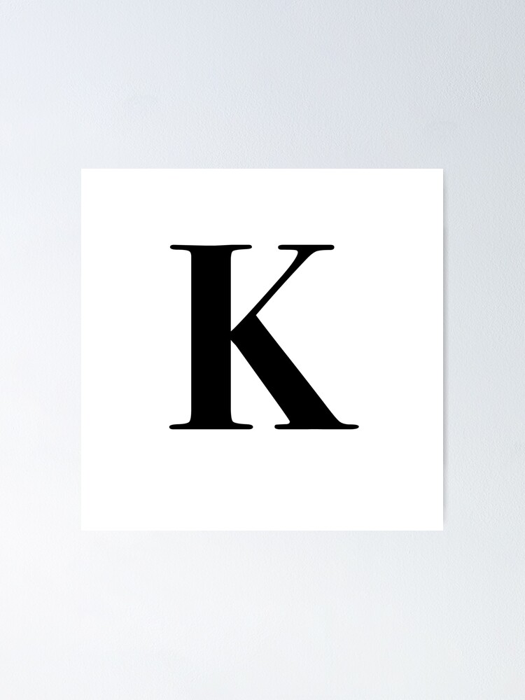Letter K: monogram initial 